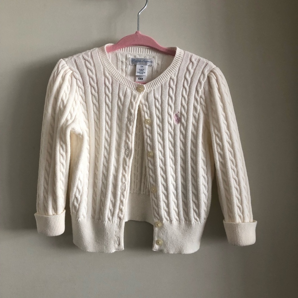 Ralph Lauren Mini-Cable Cotton Cardigan 12M - Picture 7 of 10